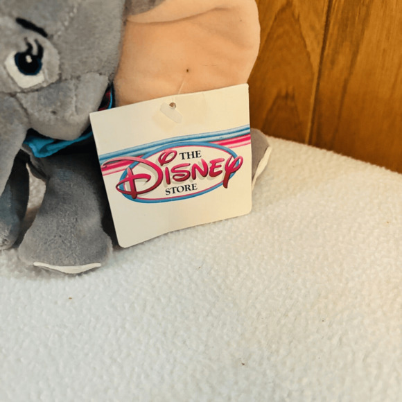 Vintage Disney Store Dumbo Plush Elephant Red Hat Gray Stuffed Animal 10” NWT - Picture 6 of 7